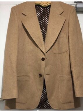 Vintage Camel Wool Blazer Sport Coat